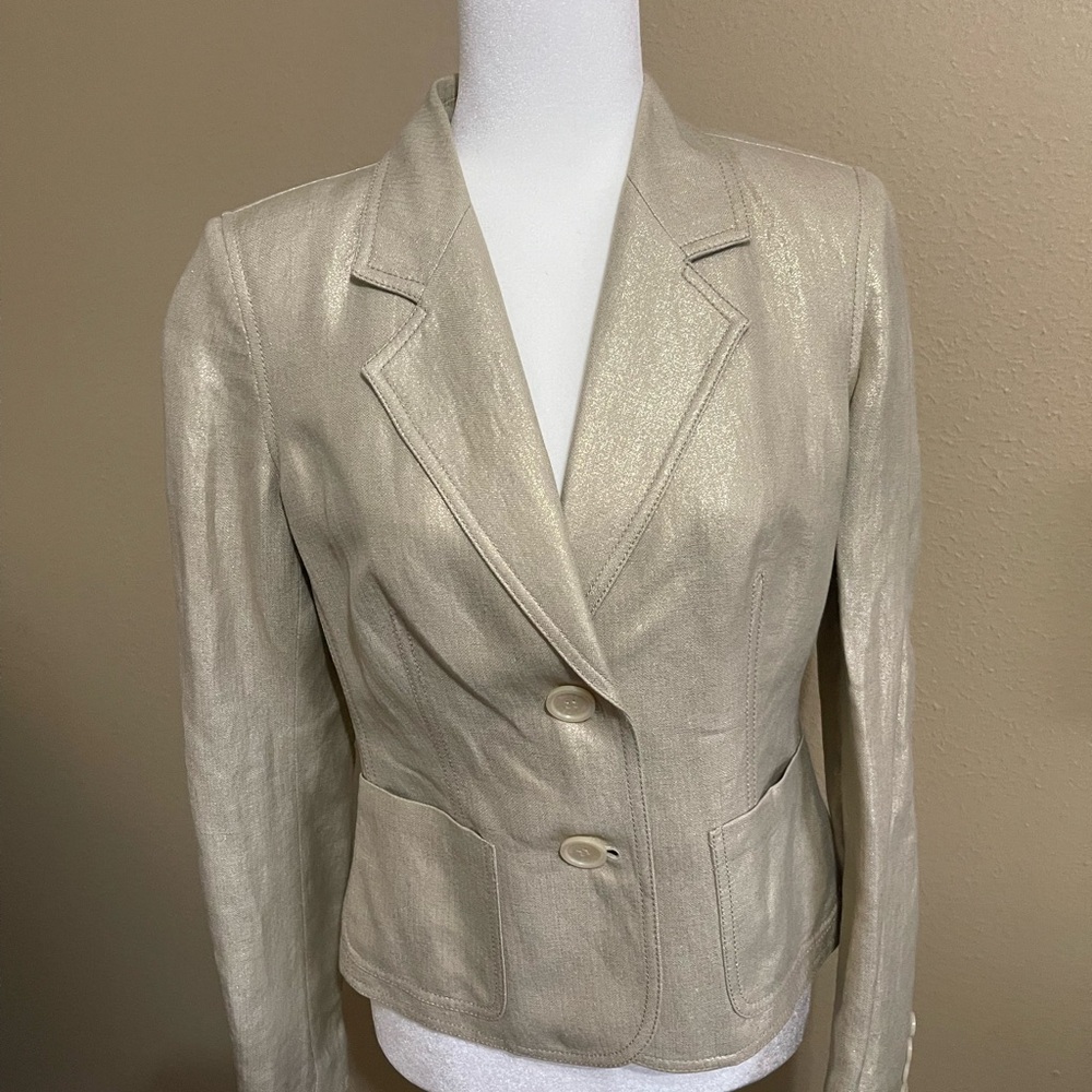 Michael Kors Vintage Gold/Cream Women's Blazer